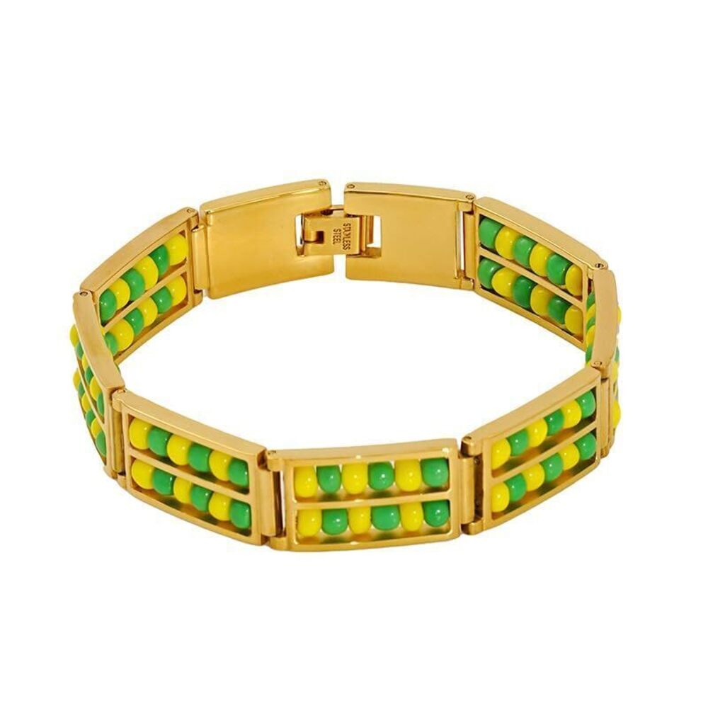 5000 Babalawo Orula Protection Bracelet and , 18K Gold Plated Stainless